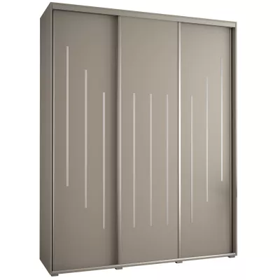 Šatní skříň INDIRA 8 - 200/45 cm, kašmír / stříbrná