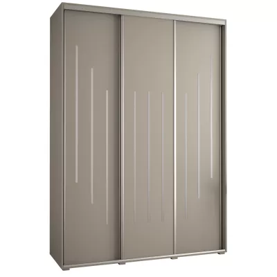 Šatní skříň INDIRA 8 - 180/45 cm, kašmír / stříbrná