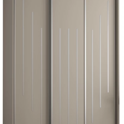 Šatní skříň INDIRA 8 - 150/45 cm, kašmír / stříbrná
