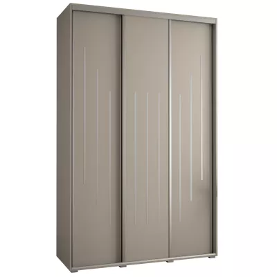 Šatní skříň INDIRA 8 - 150/45 cm, kašmír / stříbrná