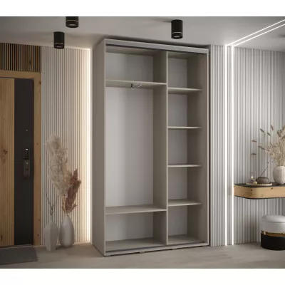 Šatní skříň INDIRA 8 - 140/45 cm, kašmír / zlatá