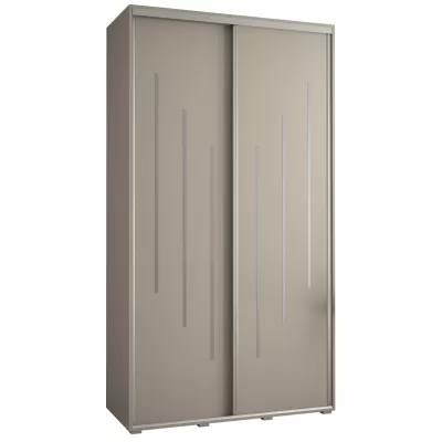 Šatní skříň INDIRA 8 - 140/45 cm, kašmír / stříbrná