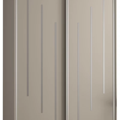 Šatní skříň INDIRA 8 - 130/45 cm, kašmír / stříbrná