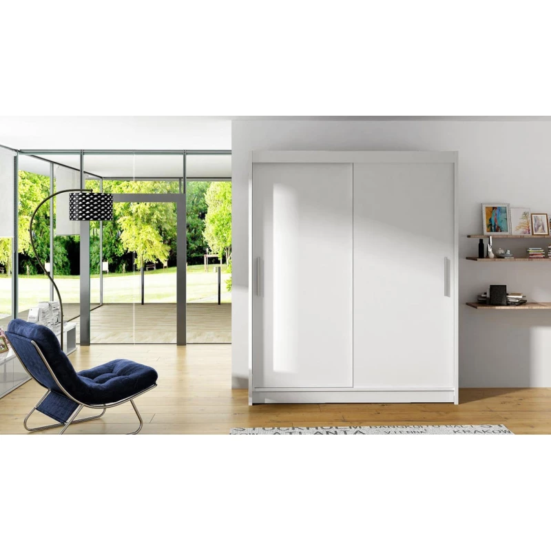 Šatní skříň s posuvnými dveřmi 150 cm ELADIO 1 - bílá