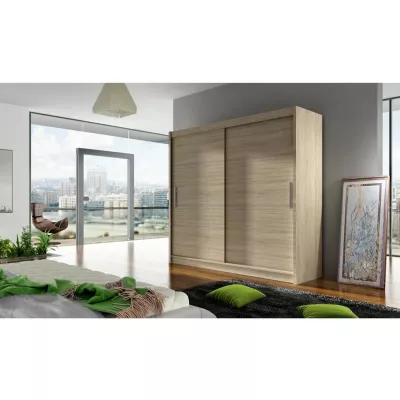 Vysoká šatní skříň 180 cm s posuvnými dveřmi FLORENCIO 1 - dub sonoma