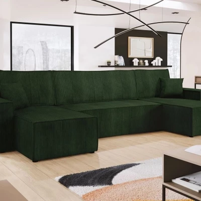 Rozkládací sedací souprava do U MILICAN - zelená