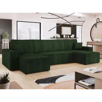 Rozkládací sedací souprava do U MILICAN - zelená