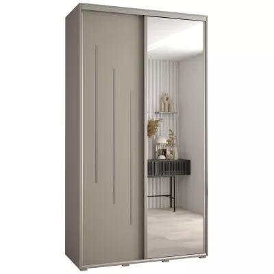 Šatní skříň INDIRA 9 - 140/45 cm, kašmír / stříbrná