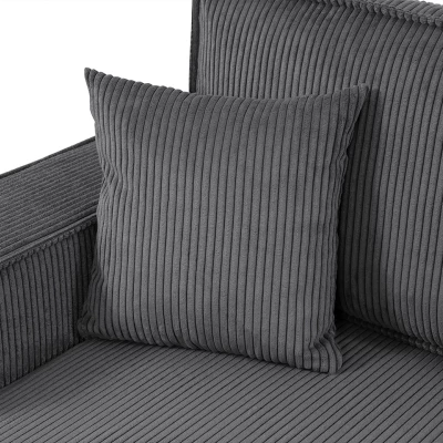 Rozkládací sedací souprava do U MILICAN - světlá šedá