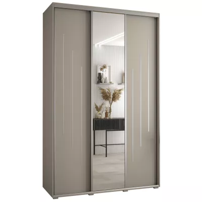 Šatní skříň INDIRA 9 - 160/45 cm, kašmír / stříbrná