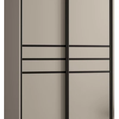 Šatní skříň INDIRA 10 - 120/45 cm, kašmír / černá