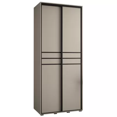 Šatní skříň INDIRA 10 - 120/45 cm, kašmír / černá