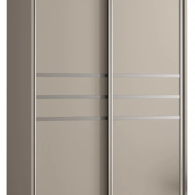 Šatní skříň INDIRA 10 - 120/45 cm, kašmír / stříbrná