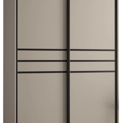 Šatní skříň INDIRA 10 - 140/45 cm, kašmír / černá