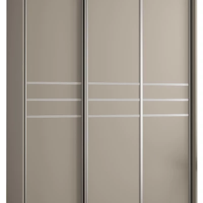 Šatní skříň INDIRA 10 - 150/45 cm, kašmír / stříbrná