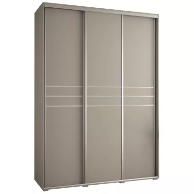Šatní skříň INDIRA 10 - 180/45 cm, kašmír / stříbrná