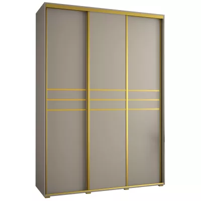 Šatní skříň INDIRA 10 - 180/45 cm, kašmír / zlatá