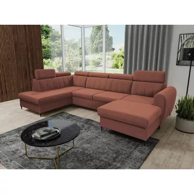 Sedačka na každodenní spaní do U LAKEWAY XL - indická růžová, pravý roh