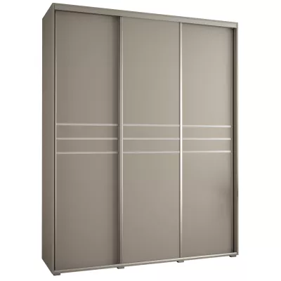 Šatní skříň INDIRA 10 - 200/45 cm, kašmír / stříbrná