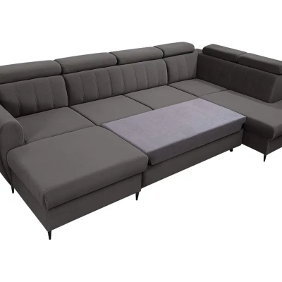 Sedačka na každodenní spaní do U LAKEWAY XL - indická růžová, pravý roh