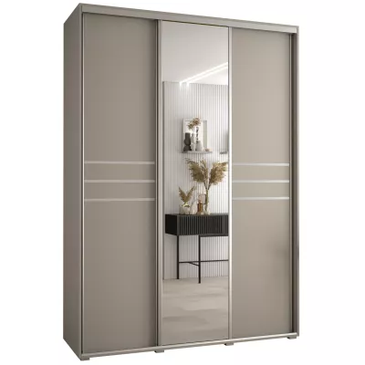 Šatní skříň INDIRA 11 - 170/45 cm, kašmír / stříbrná