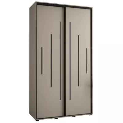 Šatní skříň INDIRA 12 - 130/45 cm, kašmír / černá