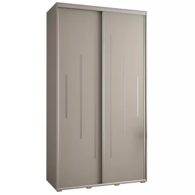 Šatní skříň INDIRA 12 - 140/45 cm, kašmír / stříbrná