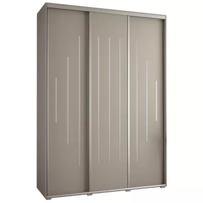 Šatní skříň INDIRA 12 - 180/45 cm, kašmír / stříbrná