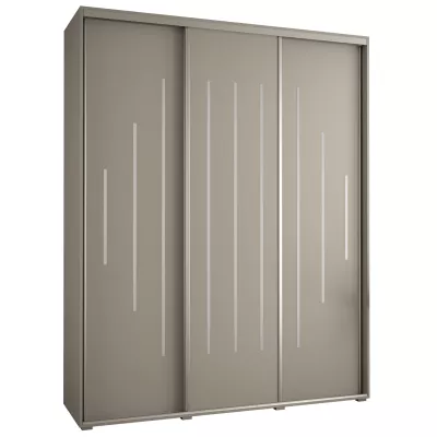 Šatní skříň INDIRA 12 - 200/45 cm, kašmír / stříbrná