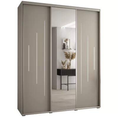 Šatní skříň INDIRA 13 - 200/45 cm, kašmír / stříbrná