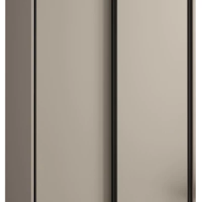 Šatní skříň INDIRA 1 - 120/60 cm, kašmír / černá