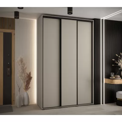 Šatní skříň INDIRA 1 - 160/60 cm, kašmír / černá