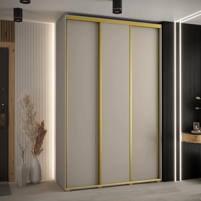 Šatní skříň INDIRA 1 - 170/60 cm, kašmír / zlatá