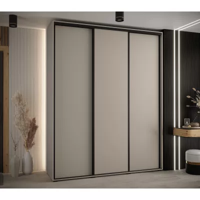 Šatní skříň INDIRA 1 - 190/60 cm, kašmír / černá