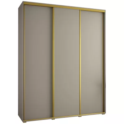 Šatní skříň INDIRA 1 - 200/60 cm, kašmír / zlatá