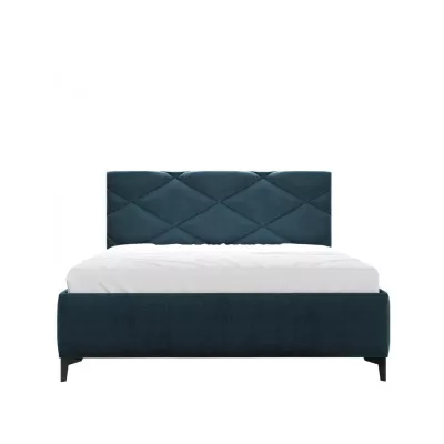 Čalouněná manželská postel s úložným prostorem 160x200 EMORIN - modrá