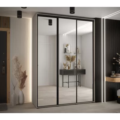 Šatní skříň INDIRA 2 - 180/60 cm, kašmír / černá