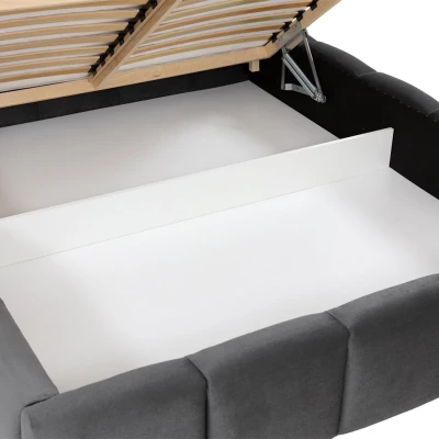 Čalouněná manželská postel 140x200 MIDKIFF - šedá