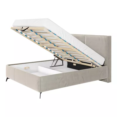 Čalouněná manželská postel 180x200 SACHSE - béžová