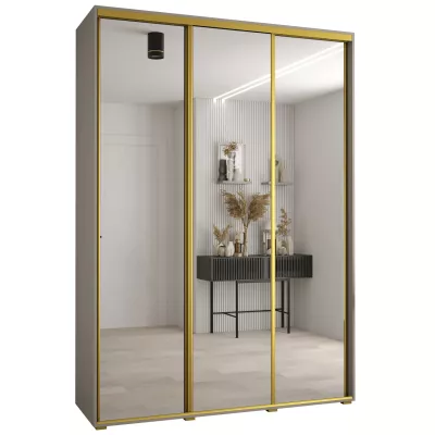 Šatní skříň INDIRA 2 - 170/60 cm, kašmír / zlatá