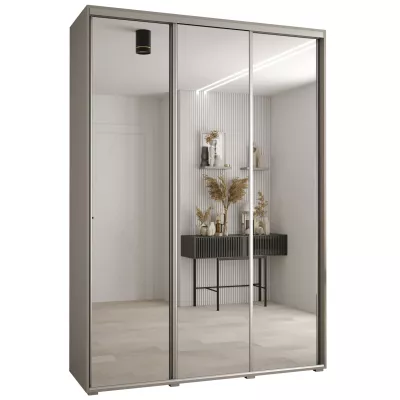 Šatní skříň INDIRA 2 - 170/60 cm, kašmír / stříbrná