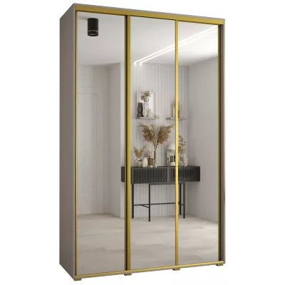 Šatní skříň INDIRA 2 - 160/60 cm, kašmír / zlatá