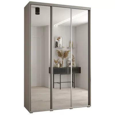 Šatní skříň INDIRA 2 - 150/60 cm, kašmír / stříbrná