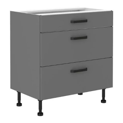 Dolní šuplíková skříňka NELJA - šířka 80 cm, antracit