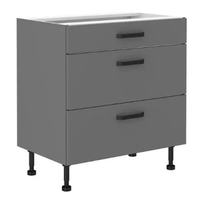 Dolní šuplíková skříňka NELJA - šířka 80 cm, antracit