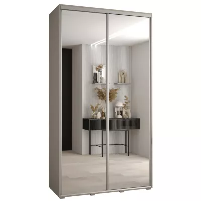 Šatní skříň INDIRA 2 - 130/60 cm, kašmír / stříbrná