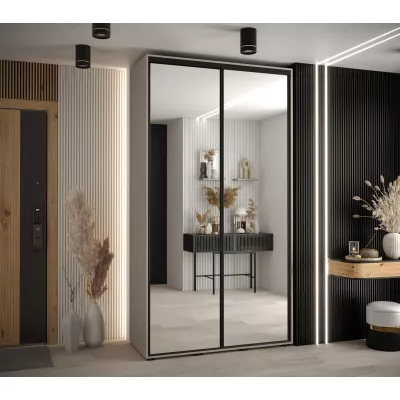 Šatní skříň INDIRA 2 - 130/60 cm, kašmír / černá