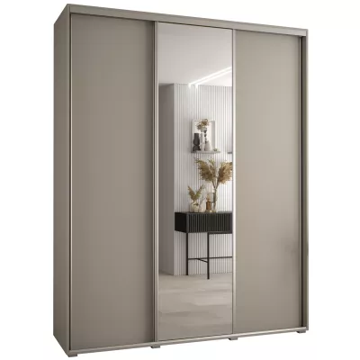 Šatní skříň INDIRA 3 - 200/60 cm, kašmír / stříbrná