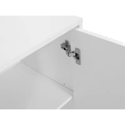 Komoda s dvířky a šuplíky TABORO - bílá velvet