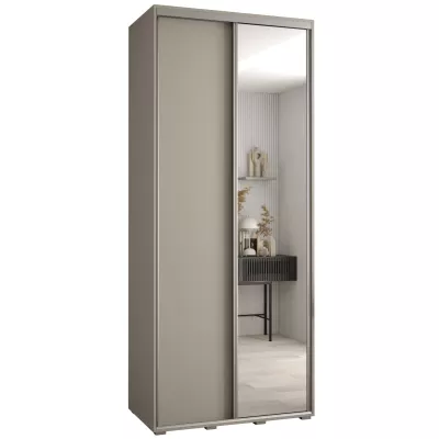 Šatní skříň INDIRA 3 - 100/60 cm, kašmír / stříbrná